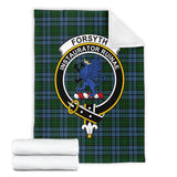 Clan Forsyth Crest Tartan Blanket UC271