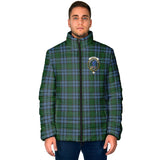 Clan Forsyth Crest Tartan Padded Jacket RF269