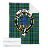 Clan Forsyth Ancient Crest Tartan Blanket UC269