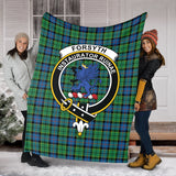 Clan Forsyth Ancient Crest Tartan Blanket UC269