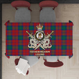 Clan Fotheringham Modern Tartan Tablecloth Golden Sword of Courageous Legacy BG273