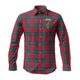 Clan Fotheringham Modern Crest Tartan Long Sleeve Shirt PC715