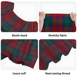 Clan Fotheringham Modern Tartan Off Shoulder Long Dress VL317