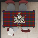 Clan Fraser of Lovat Tartan Tablecloth Golden Sword of Courageous Legacy BG281