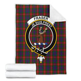 Clan Fraser of Lovat Crest Tartan Blanket UC280