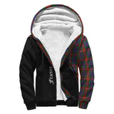 Clan Fraser of Lovat Crest Tartan Sherpa Hoodie Curve Style CE707