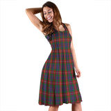 Clan Fraser of Lovat Tartan Sleeveless Midi Womens Dress VS886