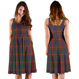 Clan Fraser of Lovat Tartan Sleeveless Midi Womens Dress VS886