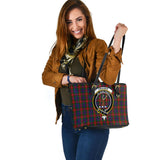 Clan Fraser of Lovat Crest Tartan Leather Tote Bag MT1914