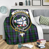 Clan Galbraith Crest Tartan Blanket UC288