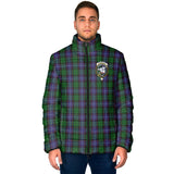 Clan Galbraith Crest Tartan Padded Jacket RF286