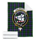 Clan Galbraith Crest Tartan Blanket UC288