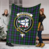 Clan Galbraith Crest Tartan Blanket UC288