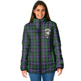 Clan Galbraith Crest Tartan Padded Jacket RF286