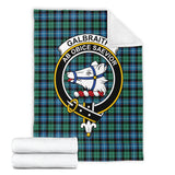 Clan Galbraith Ancient Crest Tartan Blanket UC286