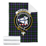 Clan Galbraith Modern Crest Tartan Blanket UC287