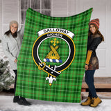 Clan Galloway Crest Tartan Blanket UC290