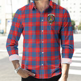 Clan Galloway Red Crest Tartan Long Sleeve Shirt PC698