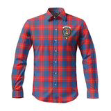 Clan Galloway Red Crest Tartan Long Sleeve Shirt PC698