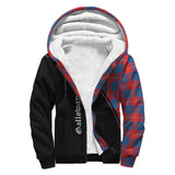 Clan Galloway Red Crest Tartan Sherpa Hoodie Curve Style CE698