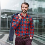 Clan Galloway Red Crest Tartan Long Sleeve Shirt PC698