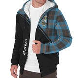 Clan Garden Crest Tartan Sherpa Hoodie Curve Style CE696