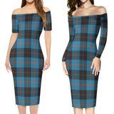 Clan Garden Tartan Off Shoulder Lady Dress VD877