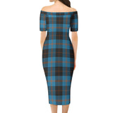 Clan Garden Tartan Off Shoulder Lady Dress VD877