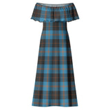 Clan Garden Tartan Off Shoulder Long Dress VL338