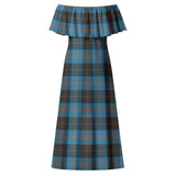 Clan Garden Tartan Off Shoulder Long Dress VL338