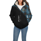 Clan Garden Crest Tartan Sherpa Hoodie Curve Style CE696