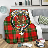 Clan Gartshore Crest Tartan Blanket UC292