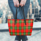 Clan Gartshore Tartan Leather Tote Bag MT872