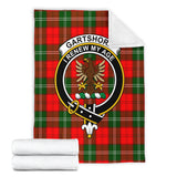 Clan Gartshore Crest Tartan Blanket UC292