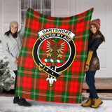 Clan Gartshore Crest Tartan Blanket UC292