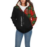 Clan Gartshore Crest Tartan Sherpa Hoodie Curve Style CE695