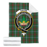 Clan Gayre Crest Tartan Blanket UC295