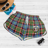 Clan Glass Crest Tartan Womens Shorts NW1877