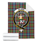 Clan Glass Crest Tartan Blanket UC299