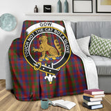 Clan Gow Crest Tartan Blanket UC314