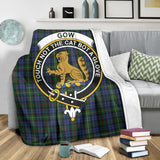 Clan Gow Hunting Crest Tartan Blanket UC311