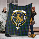 Clan Gow Hunting Crest Tartan Blanket UC311