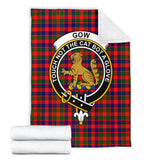 Clan Gow Modern Crest Tartan Blanket UC312