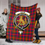 Clan Gow Modern Crest Tartan Blanket UC312