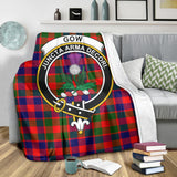 Clan Gow of Skeoch Crest Tartan Blanket UC313