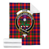 Clan Gow of Skeoch Crest Tartan Blanket UC313