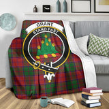 Clan Grant Crest Tartan Blanket UC327