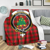 Clan Grant Modern Crest Tartan Blanket UC326