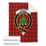 Clan Grant Modern Crest Tartan Blanket UC326