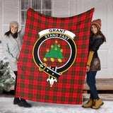 Clan Grant Modern Crest Tartan Blanket UC326